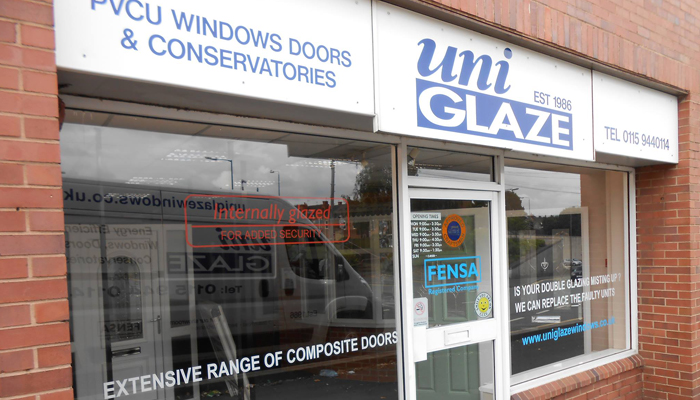 Uniglaze Ilkeston Showroom