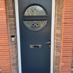 Composite door in anthracite grey with "art clarity" glass - Arnold