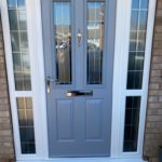 Composite door in bespoke colour and glass - Beeston