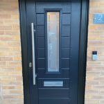 Composite Endurance "Alto" door in French navy blue with black frame