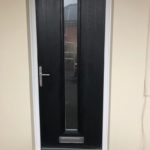 Composite door in black - Newark